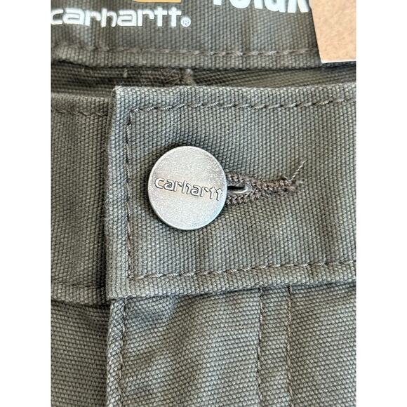 NWT Carhartt Rugged Flex Rigby Relaxed Fit Cargo 11" Shorts - Size 44 - Green - Picture 6 of 11